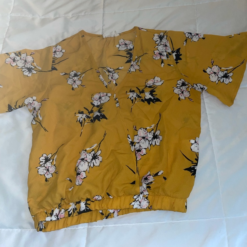 Yellow Floral Top